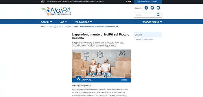 Piccoli Prestiti NoiPA 2023