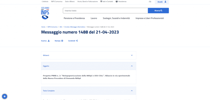 NASpI, nuovo servizio per fare la domanda di disoccupazione online