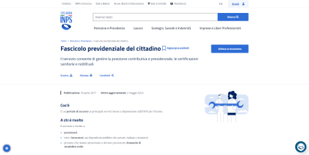 INPS - Fascicolo previdenziale del cittadino