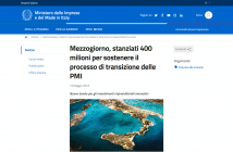 MIMIT bando imprese mezzogiorno 400 milioni