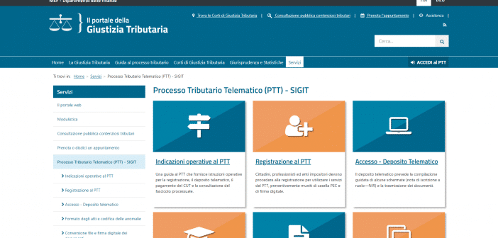 Processo Tributario Telematico PTT SIGIT