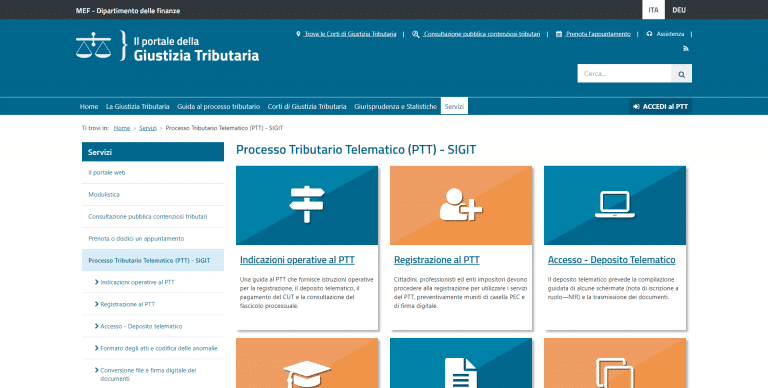 Processo Tributario Telematico PTT SIGIT