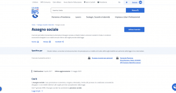 domanda assegno sociale