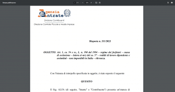 pensione estera regime forfettario