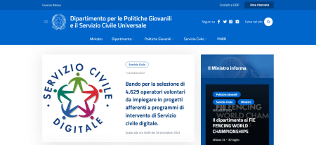 bando servizio civile digitale