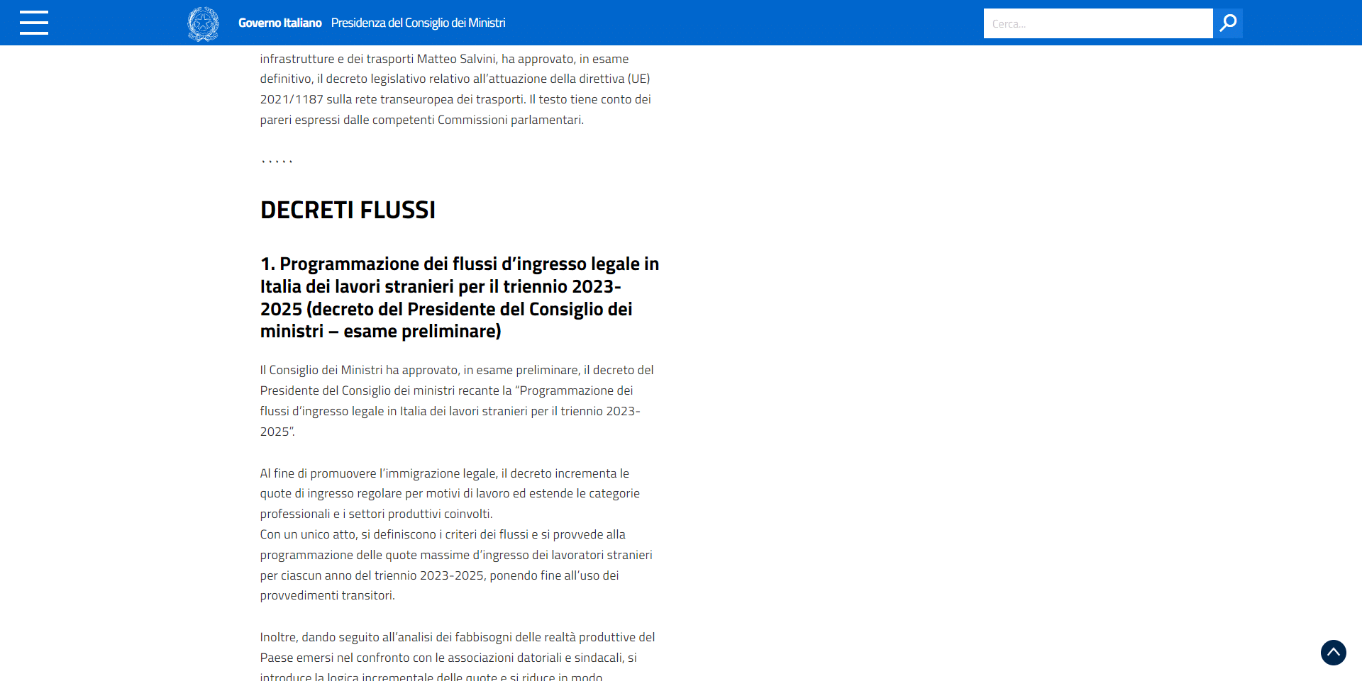 Programmazione decreto flussi 2023 2025 ultime novità