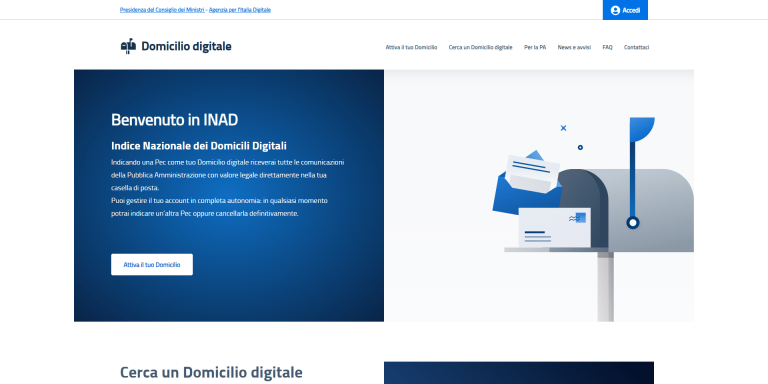 PEC obbligatoria da luglio, Registro INAD e nuovo domicilio digitale