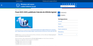Flussi 2023-2025 decreto 450mila lavoratori stranieri italia