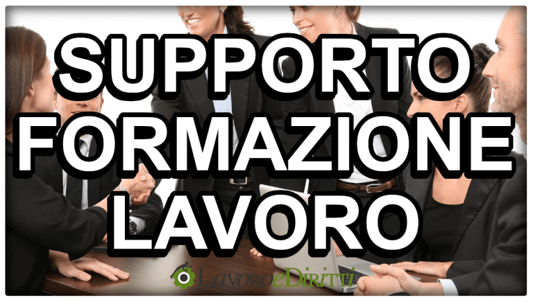 Supporto per formazione e lavoro