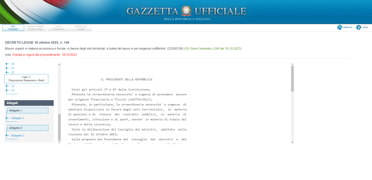 Gazzetta Ufficiale Collegato Fiscale Manovra 2024