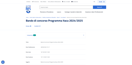 Programma Itaca 2024 2025