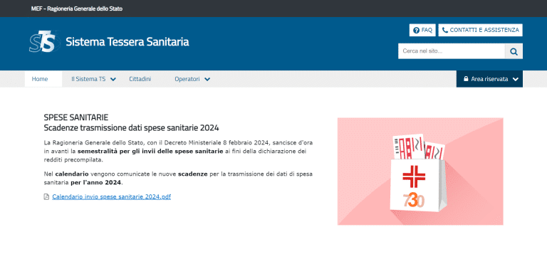 Sistema Tessera Sanitaria TS 2024