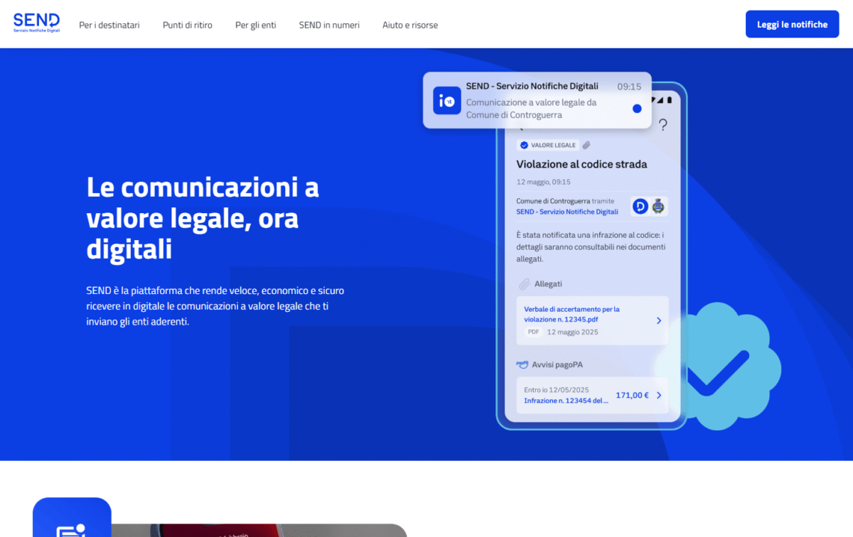 PIATTAFORMA SEND COS COME FUNZIONA E A COSA SERVE visual data 8