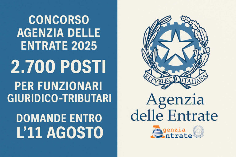 Concorso Agenzia Entrate 2025 2700 posti