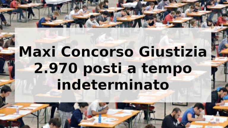 Concorso Ministero Giustizia 2025: pubblicato bando da 2970 posti per diplomati e laureati