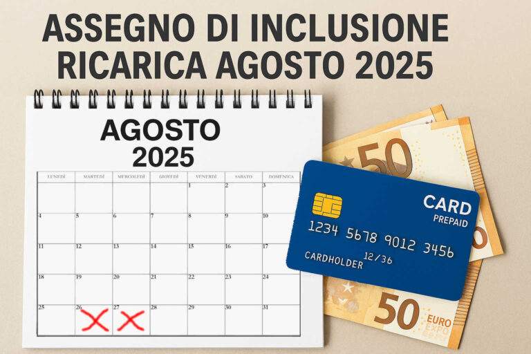 Assegno di Inclusione, in arrivo la ricarica ordinaria di agosto 2025