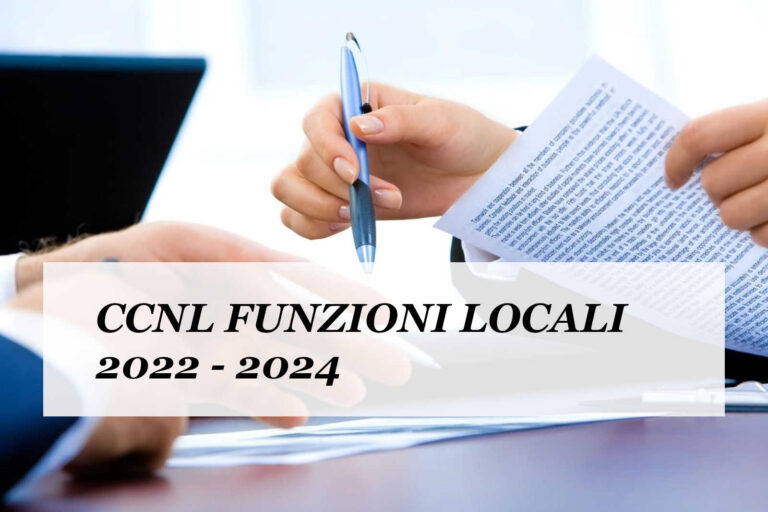 rinnovo contratto enti locali 2022–2024
