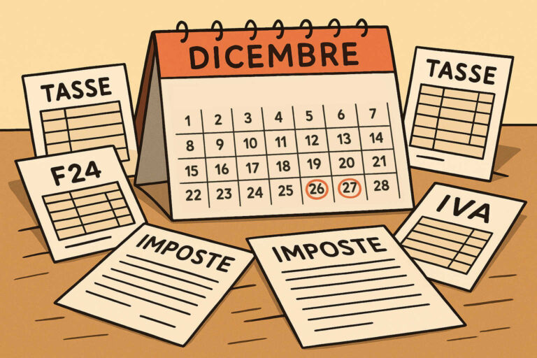 Scadenze fiscali del mese di dicembre 2025