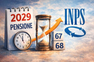 Aumento età pensionabile dal 2029, pensione di vecchiaia a 67 anni e 6 mesi secondo le stime INPS e Ragioneria dello Stato