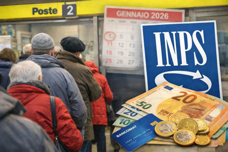 Gennaio 2026, pagamenti INPS a due velocità: pensioni, assegni e sussidi. Ecco tutte le date Pagamenti INPS gennaio 2026 con pensionati in fila alle Poste.
