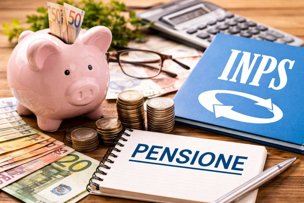 Pensioni di reversibilità, nel 2026 gli importi cambiano: cosa succede davvero agli assegni Pensione di reversibilità 2026: salvadanaio con euro, monete e banconote accanto a documenti INPS, simbolo di importi e tagli sugli assegni pensionistici.