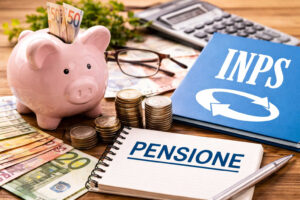 Pensioni di reversibilità, nel 2026 gli importi cambiano: cosa succede davvero agli assegni Pensione di reversibilità 2026: salvadanaio con euro, monete e banconote accanto a documenti INPS, simbolo di importi e tagli sugli assegni pensionistici.