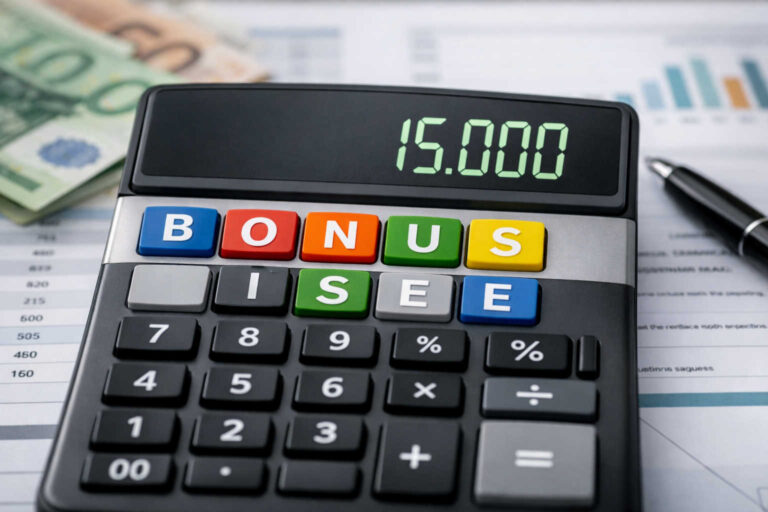 Bonus ISEE sotto i 15.000 euro nel 2026: elenco aggiornato di tutti gli aiuti e le agevolazioni disponibili Bonus ISEE 2026 sotto i 15.000 euro, calcolatrice con display 15.000 e scritta BONUS ISEE su documenti economici