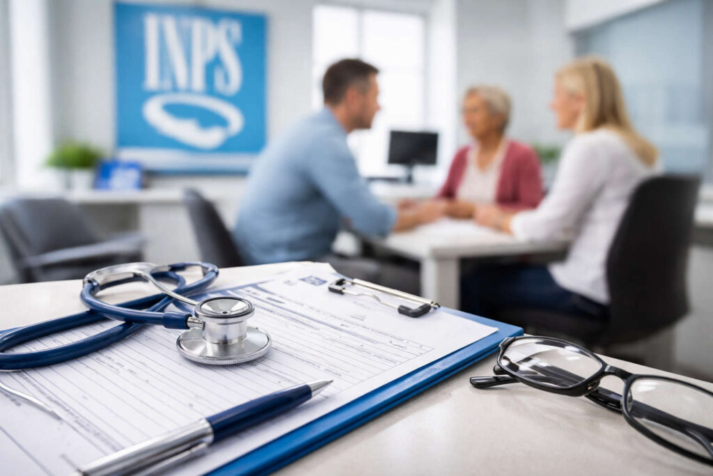 Invalidità civile, c’è una nuova scadenza al 31 marzo: ecco chi riguarda e cosa fare Certificato medico per invalidità civile con operatore INPS e cittadini allo sportello