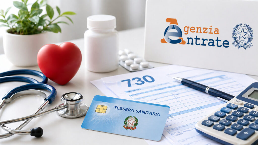 Spese mediche e Tessera Sanitaria con modello 730 e logo Agenzia delle Entrate