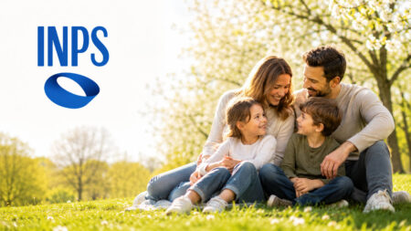 Famiglia controlla i pagamenti dell’Assegno Unico maggio 2026 sul sito INPS da computer