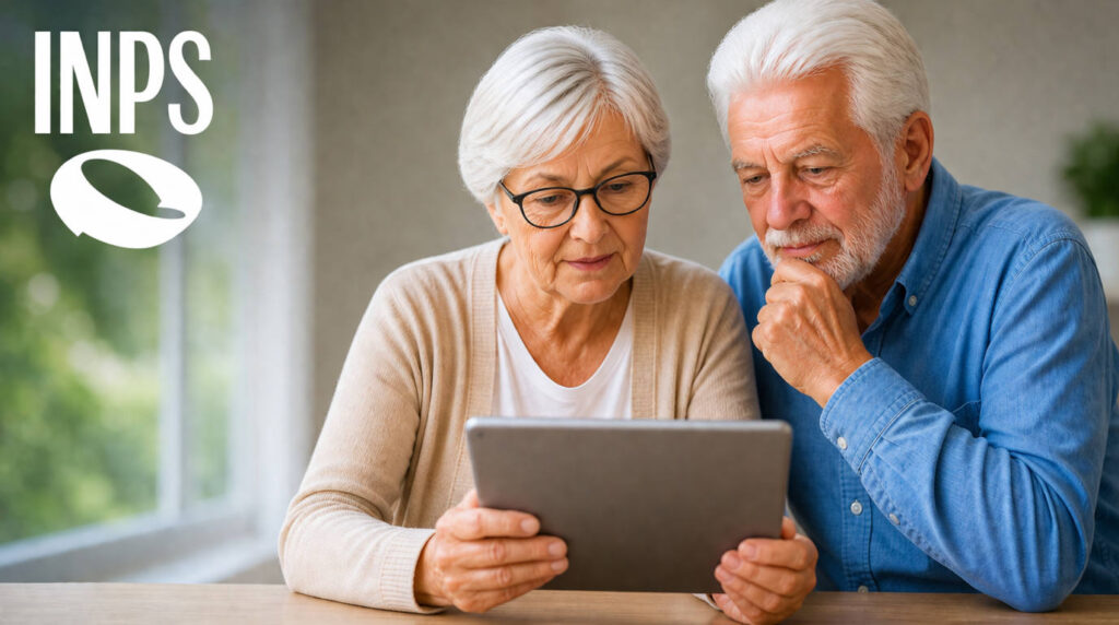 Pensionati controllano il modello ObisM 2026 INPS su tablet per verificare importo della pensione Modello ObisM