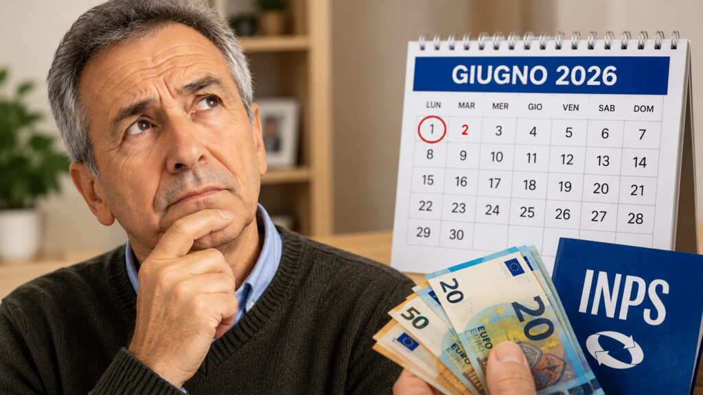 Pensionato controlla le date di pagamento della pensione di giugno 2026 con calendario e cedolino INPS