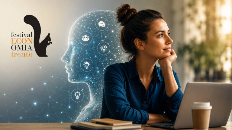Il Nobel Pissarides: “Per emergere nell’era dell’IA serviranno sempre più soft skills” Professionista al lavoro con elementi digitali e intelligenza artificiale, simbolo dell’importanza delle soft skills nel lavoro del futuro