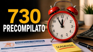 Hai sbagliato il 730 precompilato? Ultime ore per cancellarlo e ripresentarlo 730 precompilato con sveglia che indica una scadenza imminente per l'annullamento della dichiarazione dei redditi