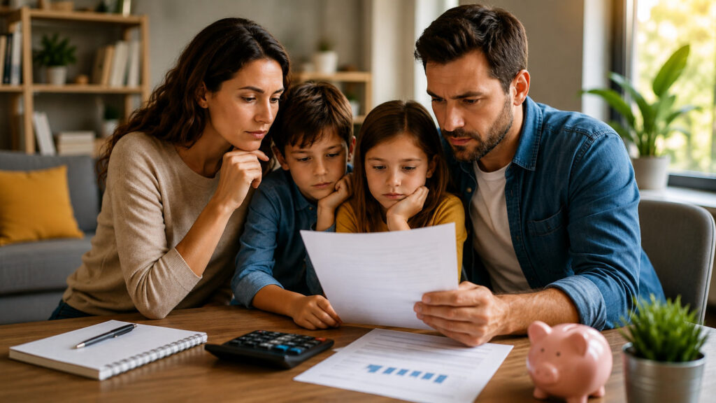 Assegno Unico, occhio alla scadenza di giugno per non perdere soldi Famiglia con due figli esamina documenti e calcoli per verificare l'Assegno Unico e l'ISEE prima della scadenza del 30 giugno.