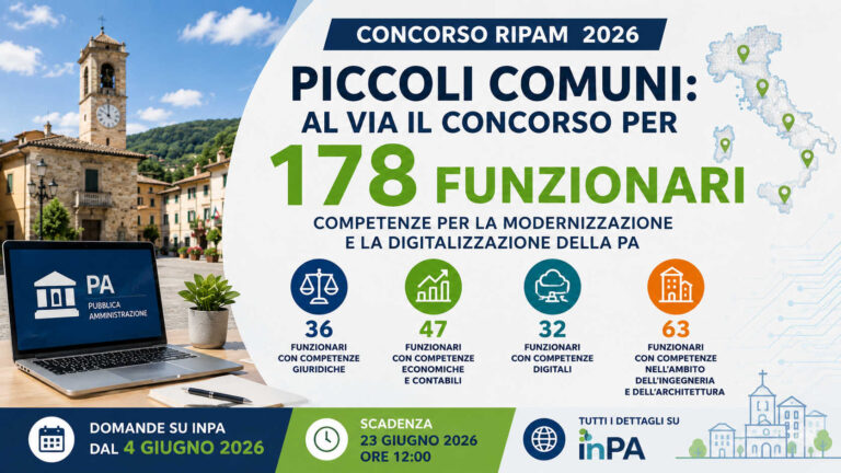 Funzionario della Pubblica Amministrazione in un piccolo Comune italiano per il concorso RIPAM 2026.