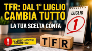 TFR, dal 1° luglio cambia tutto: cosa succede se non scegli entro 60 giorni?