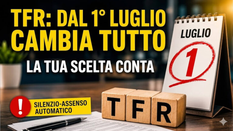 TFR, dal 1° luglio cambia tutto: cosa succede se non scegli entro 60 giorni?