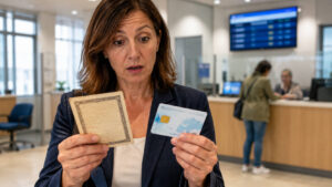 Carta d’identità cartacea, dal 3 agosto cambia (quasi) tutto: ecco quando non vale più Donna confronta una carta d'identità cartacea con una Carta d'Identità Elettronica dopo le nuove regole in vigore dal 3 agosto 2026.