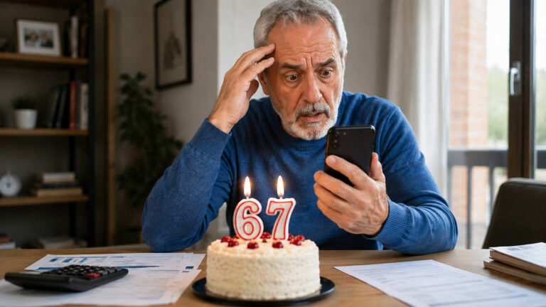 Pensione a 67 anni, attenzione a questo errore: età e contributi potrebbero non bastare Uomo di 67 anni controlla sullo smartphone i requisiti per la pensione