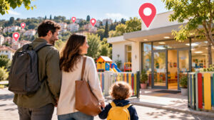 Bonus Nido, trovare l’asilo diventa più facile: arriva la nuova mappa INPS Bonus Nido, famiglia davanti a un asilo con la nuova mappa INPS delle strutture