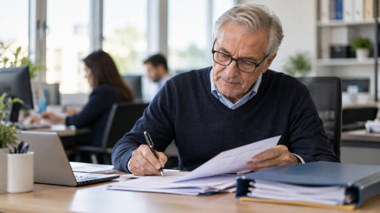 Si può lavorare dopo la pensione? Attenzione, in alcuni casi si rischia di dover restituire tutto all’INPS Uomo pensionato continua a lavorare in ufficio dopo la pensione