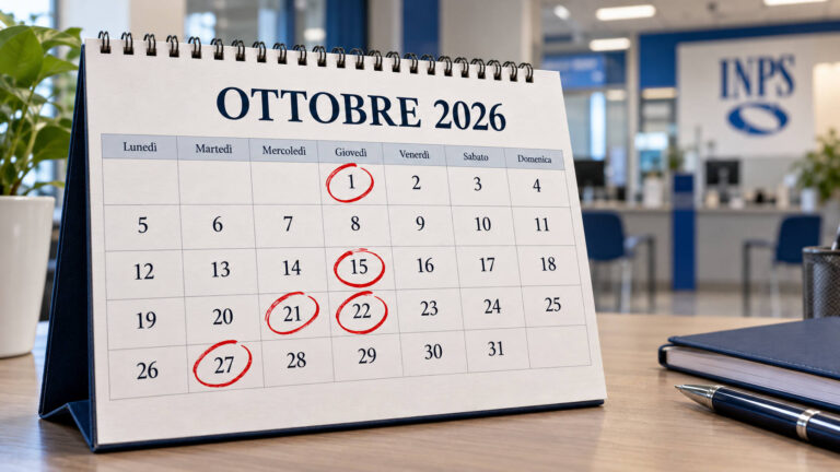 Pagamenti INPS ottobre 2026, ci siamo: tutte le date di pensioni, Assegno unico, ADI e bonus Calendario dei pagamenti INPS di ottobre 2026 con le principali date cerchiate in rosso