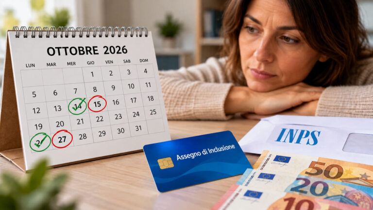 Assegno di Inclusione ottobre 2026, ci siamo: ricariche in anticipo? Le date da segnare Calendario ottobre 2026 con le date delle ricariche dell'Assegno di Inclusione e carta di pagamento ADI.